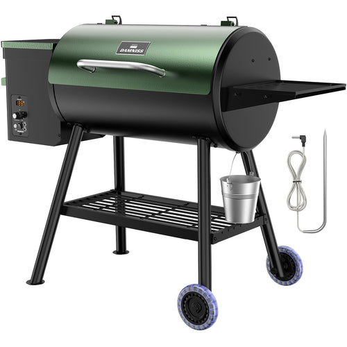 Pellet Smoker Grill Combo, 565 SQ.IN Cooking Area with PID Temperature Control (180-450°F) Electric BBQ Meat Grills & Smokers, Patio Backyard for Roast Outdoor