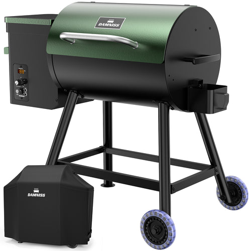 Electric Wood Pellet Grill 8 In 1 BBQ Grills for Outdoor Grill with Auto Feed & PID Temperature Control (180-450°F)456 Sq.In Cook Area Smoker Gills for Backyard New House Gifts