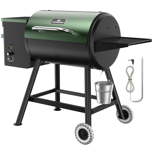 Pellet Smoker Grill Combo, 456 SQ.IN Cooking Area with PID Temperature Control (180-450°F) Electric BBQ Meat Grills & Smokers, Patio Backyard for Roast Outdoor