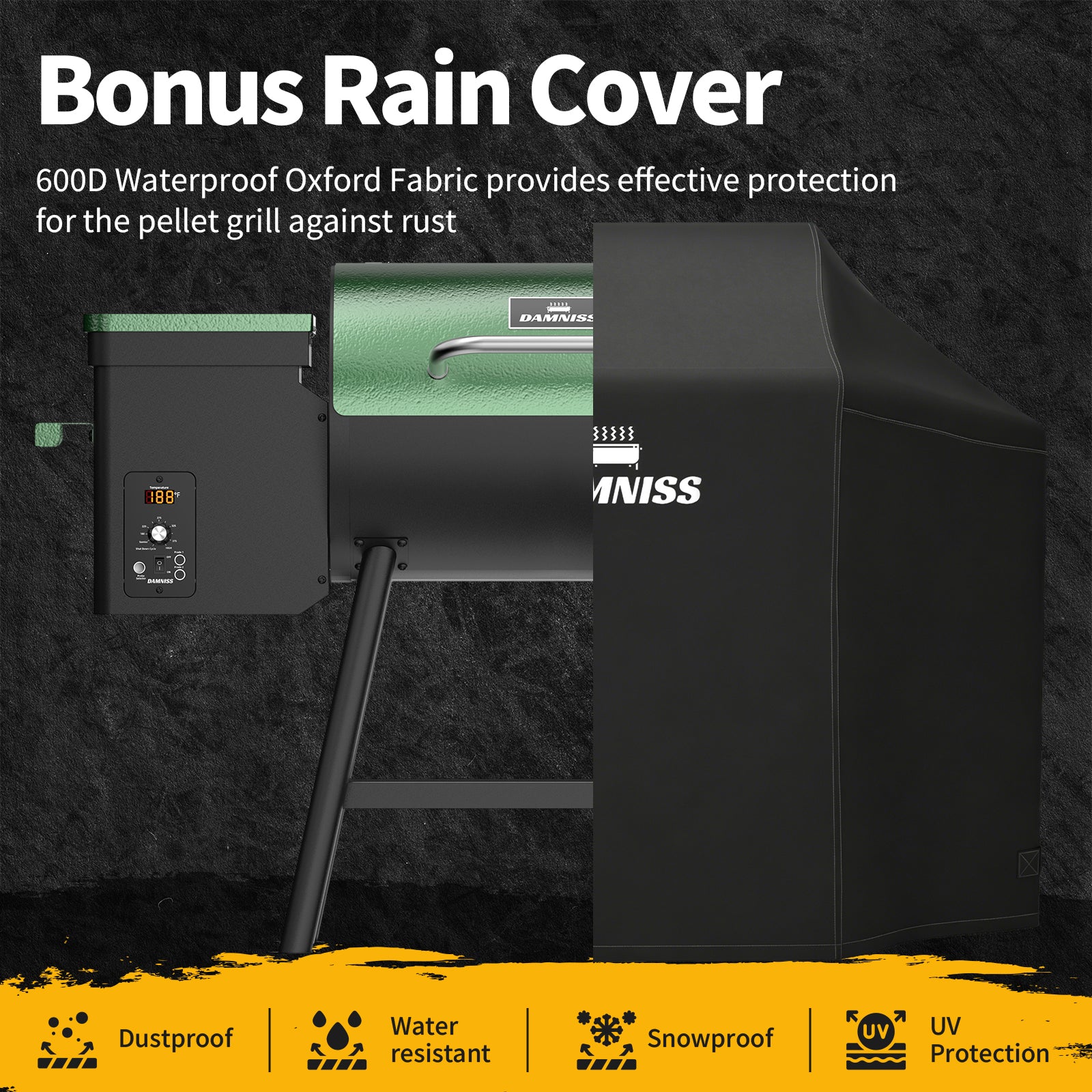 Pellet Smoker Grill Combo, 456 SQ.IN Cooking Area with PID Temperature Control (180-450°F) Electric BBQ Meat Grills & Smokers, Patio Backyard for Roast Outdoor